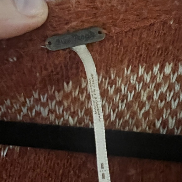 Free people Sz M floor length sweater cardigan sleeveless pockets wool blend - Picture 8 of 15